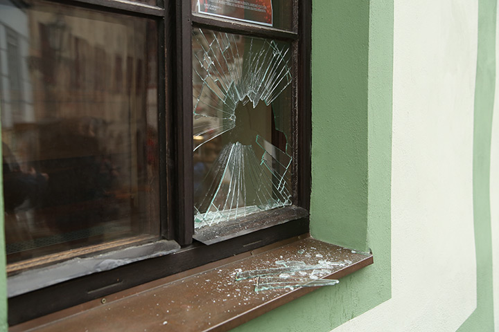 A2B Glass are able to board up broken windows while they are being repaired in Hitchin.